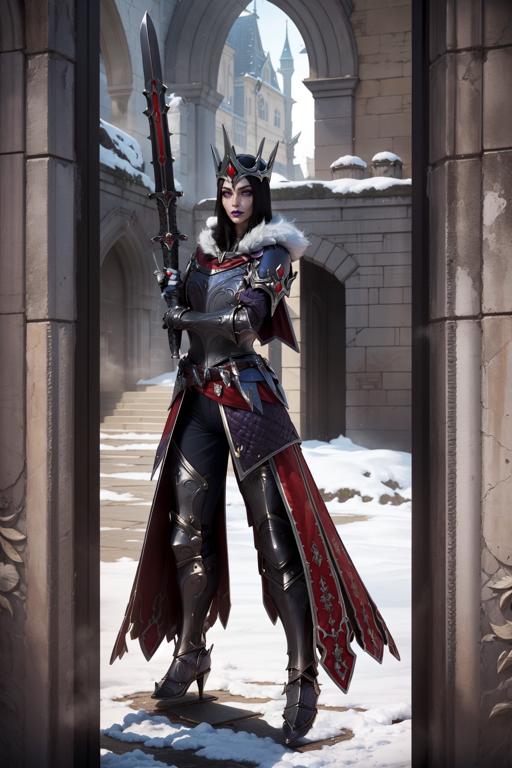 MorganLeFay Smite,  1girl,  solo on Tensor.Art