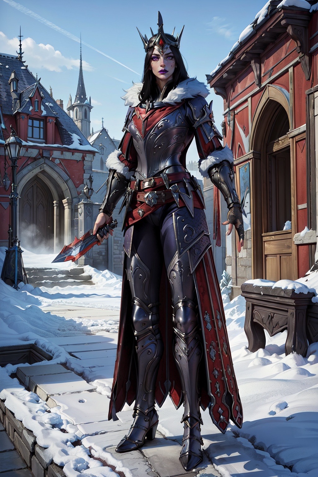 MorganLeFay Smite,  1girl,  solo on Tensor.Art