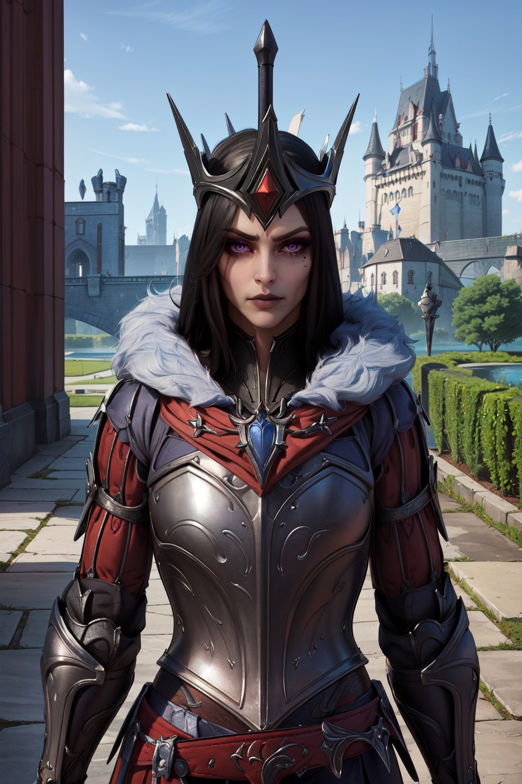 MorganLeFay Smite,  1girl,  solo on Tensor.Art