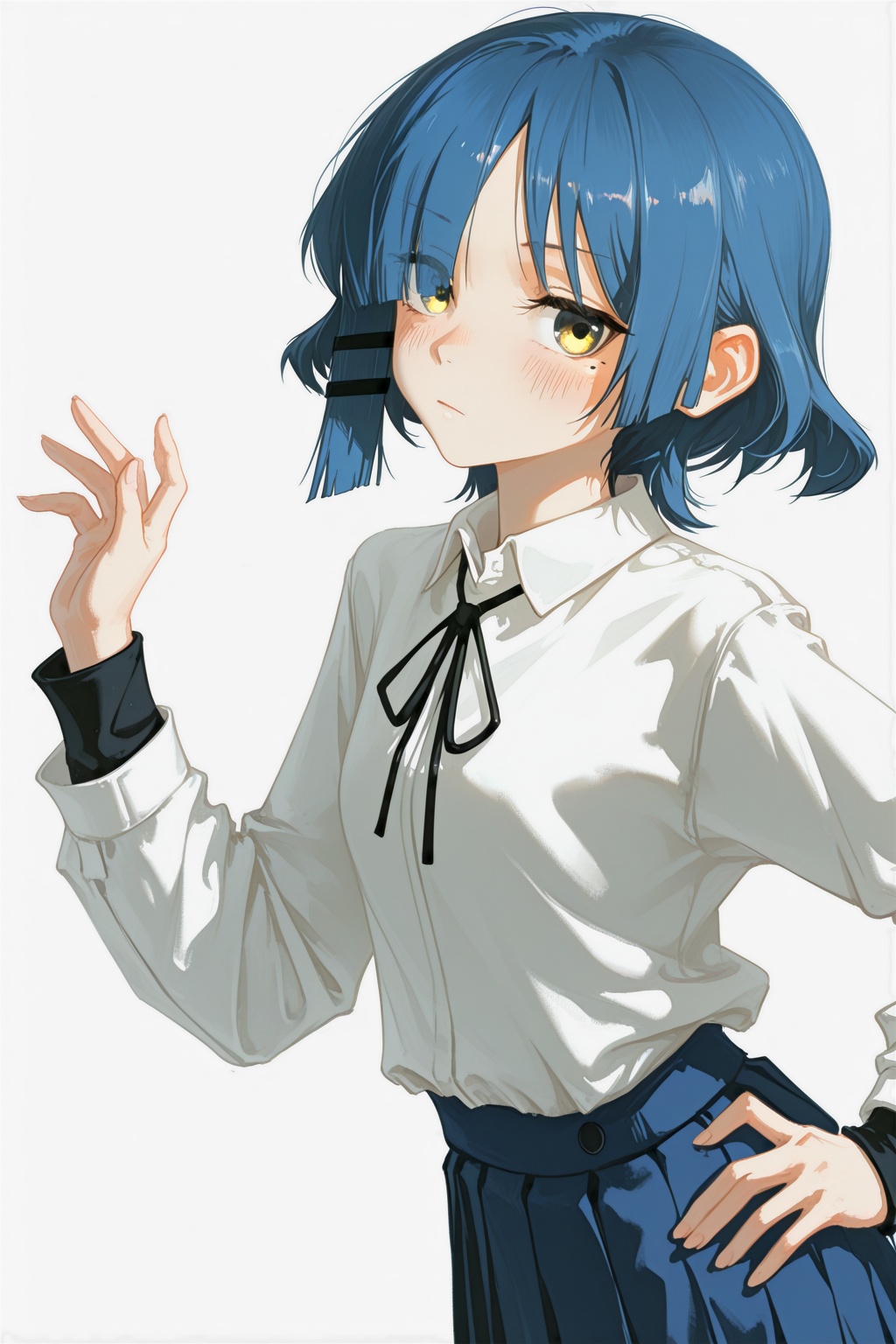 mole,  long sleeves,  collared shirt on Tensor.Art