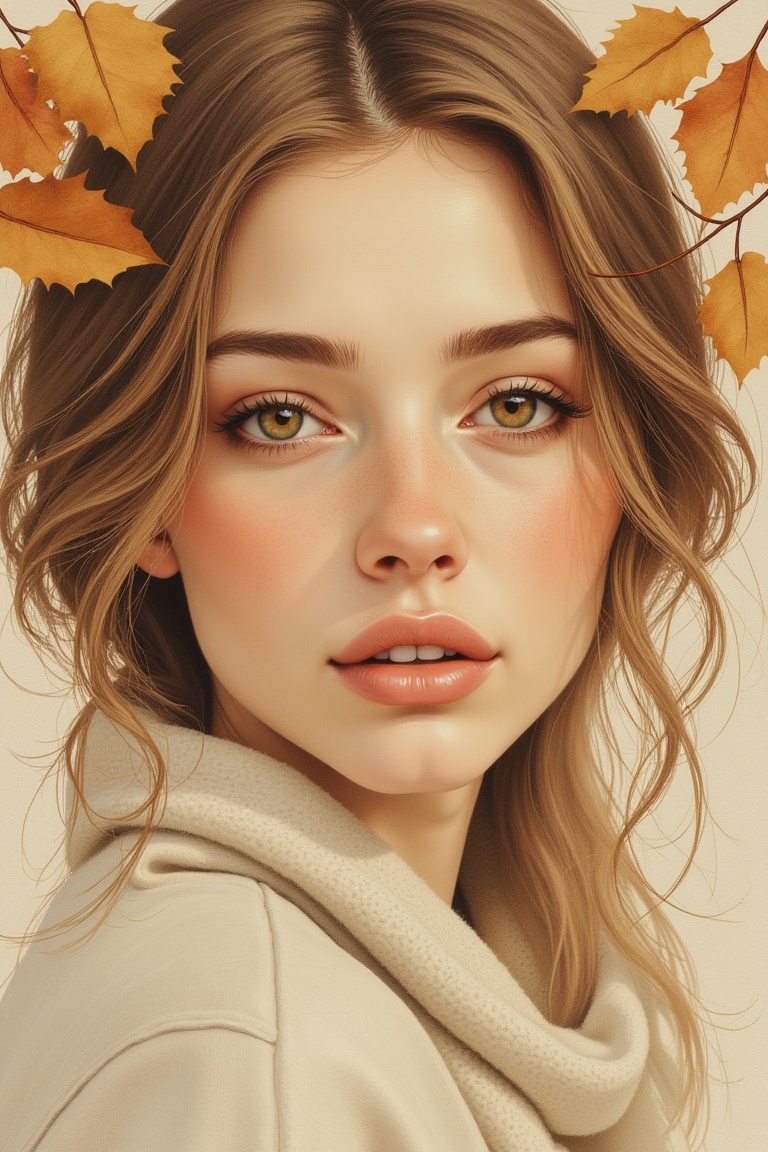 annrin_ivoryautumn,  close-up portrait of a woman,  soft natural expression on Tensor.Art