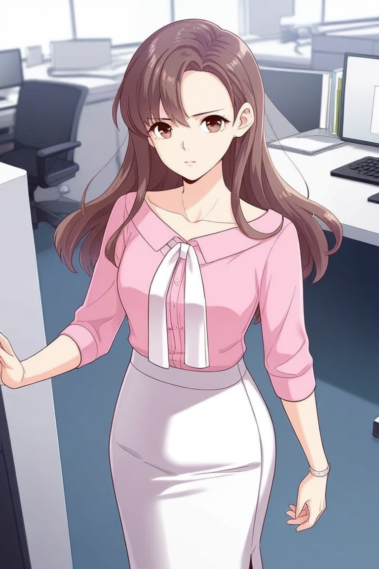 1girl,  solo,  brown hair on Tensor.Art