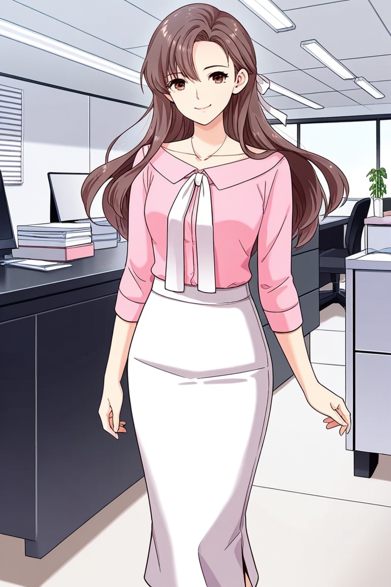 1girl,  solo,  brown hair on Tensor.Art