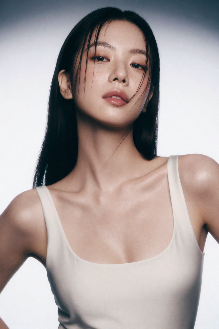 subtle film grain,  refined tonal curve,  clean retouch that keeps skin texture (pores visible on Tensor.Art