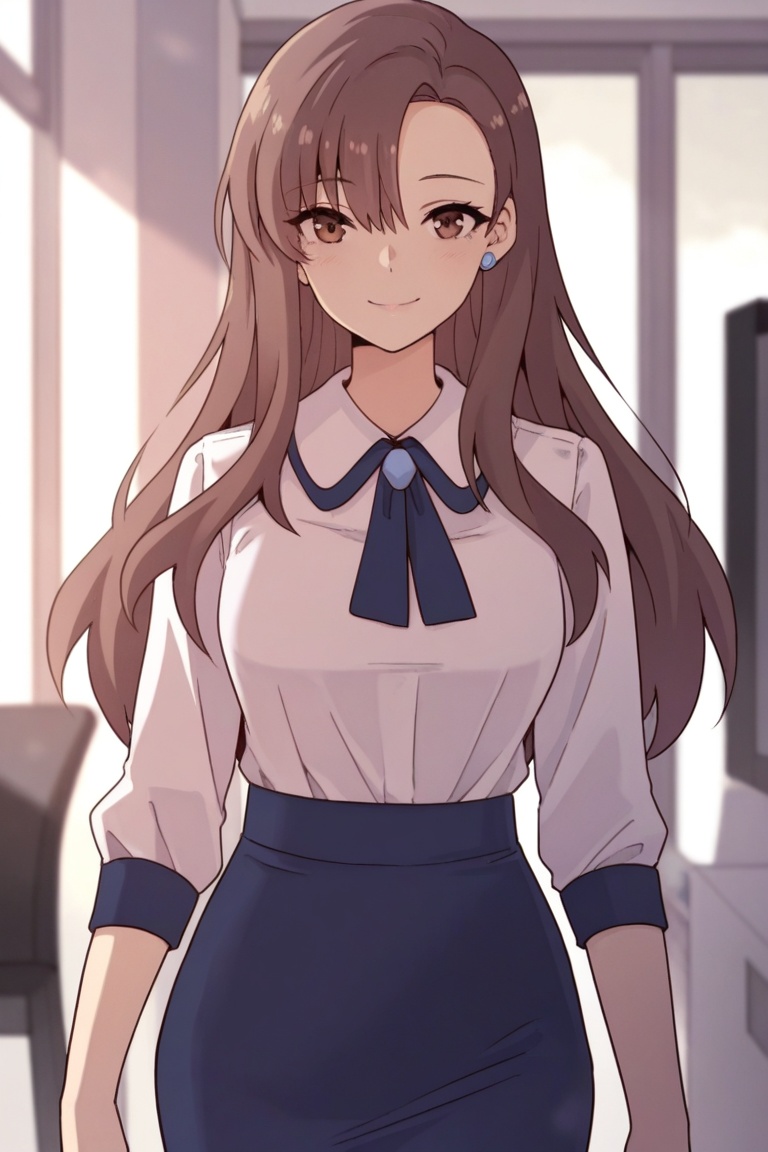 1girl,  solo,  brown hair on Tensor.Art