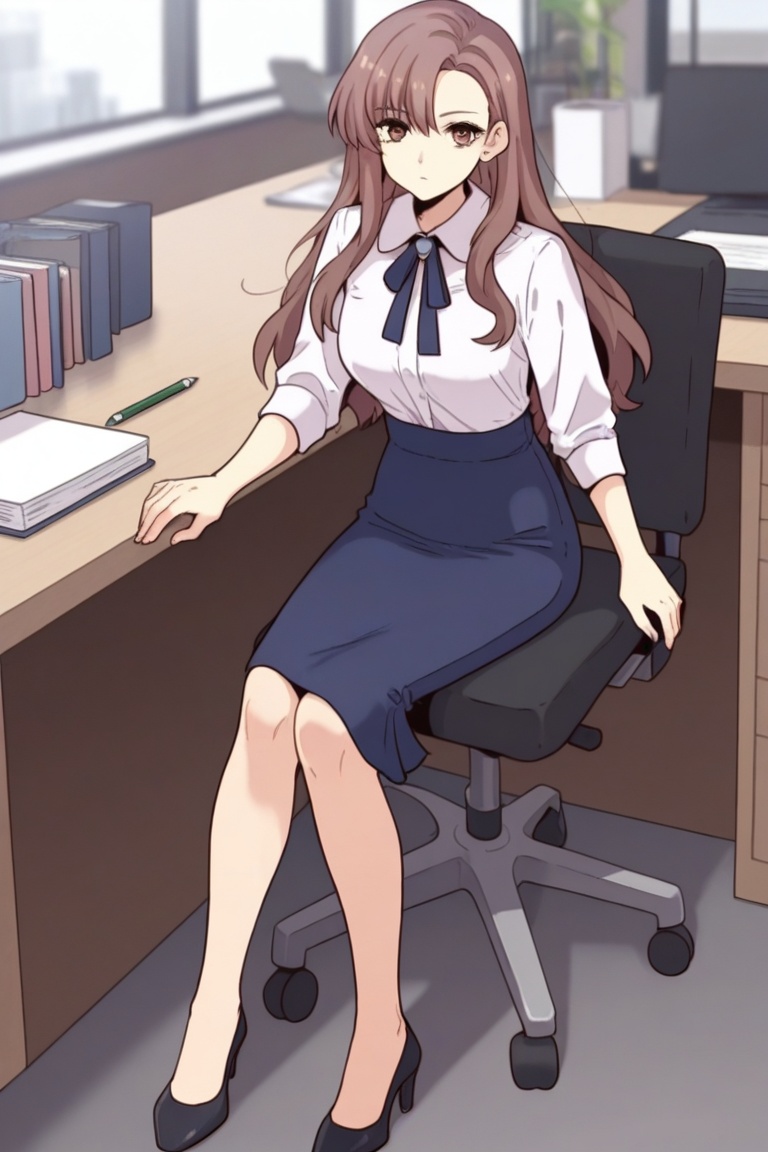 1girl,  solo,  brown hair on Tensor.Art
