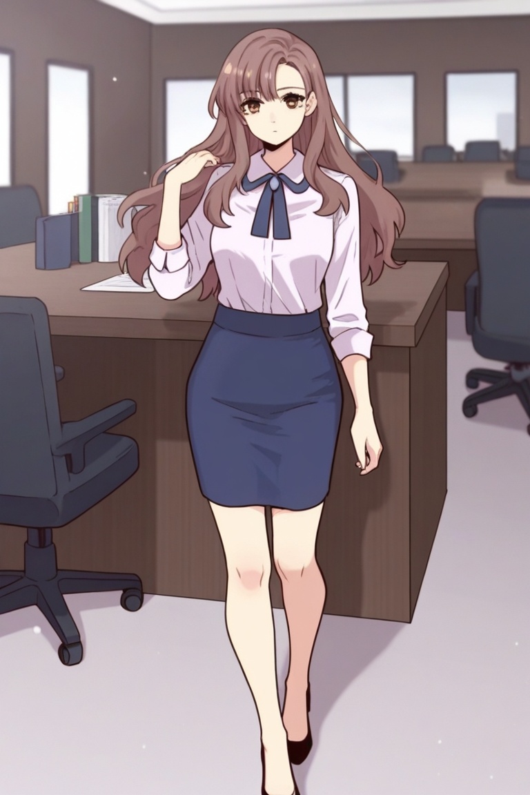 1girl,  solo,  brown hair on Tensor.Art