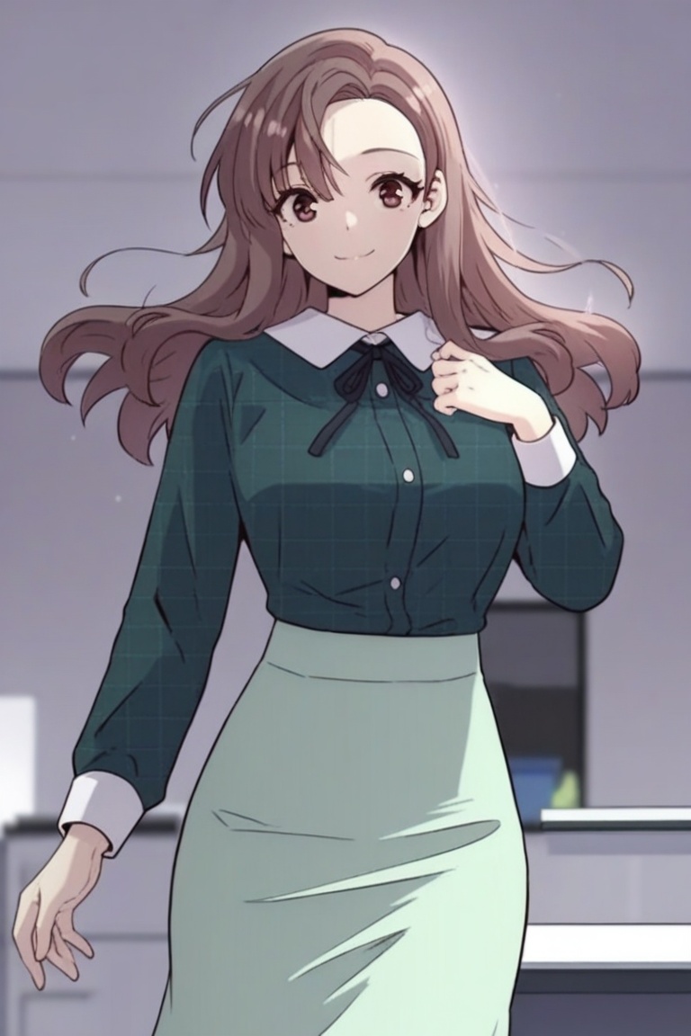 1girl,  solo,  brown hair on Tensor.Art