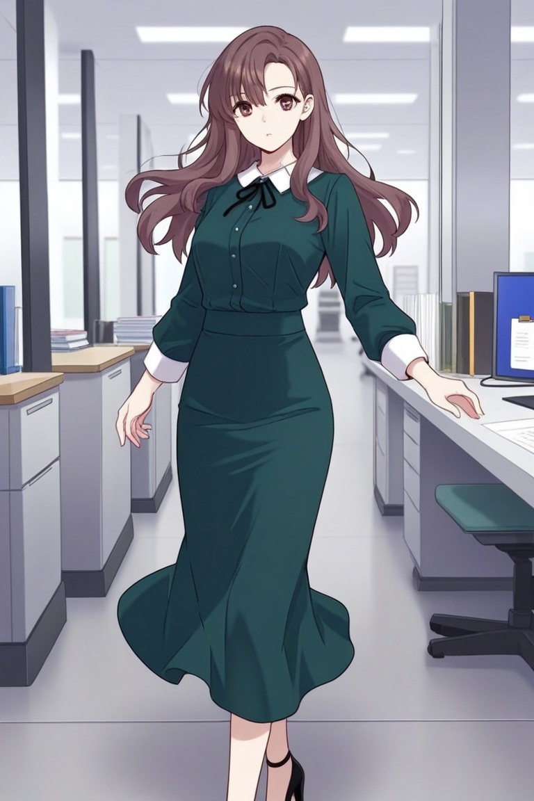 1girl,  solo,  brown hair on Tensor.Art