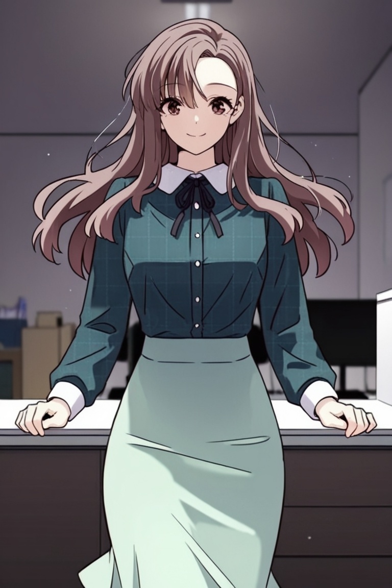 1girl,  solo,  brown hair on Tensor.Art