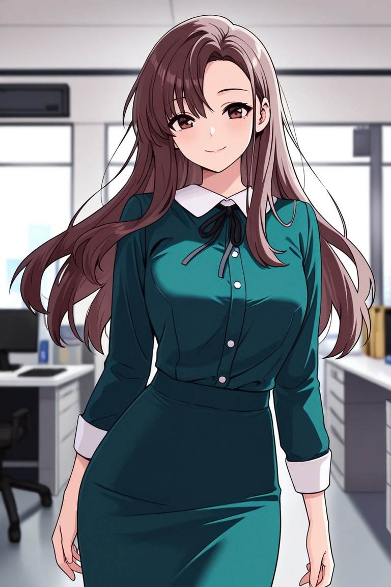 1girl,  solo,  brown hair on Tensor.Art