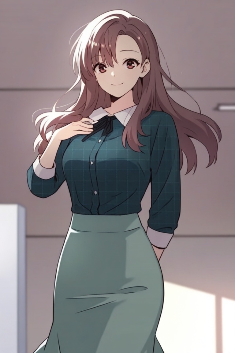 1girl,  solo,  brown hair on Tensor.Art