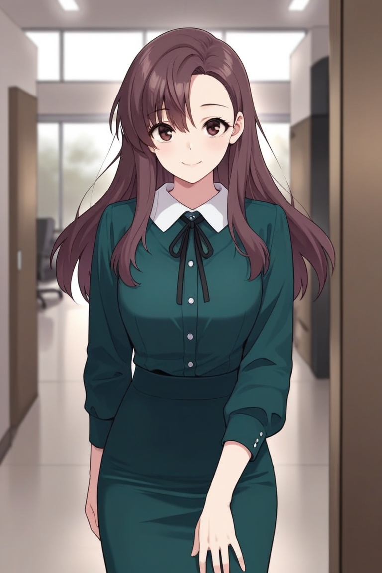 1girl,  solo,  brown hair on Tensor.Art
