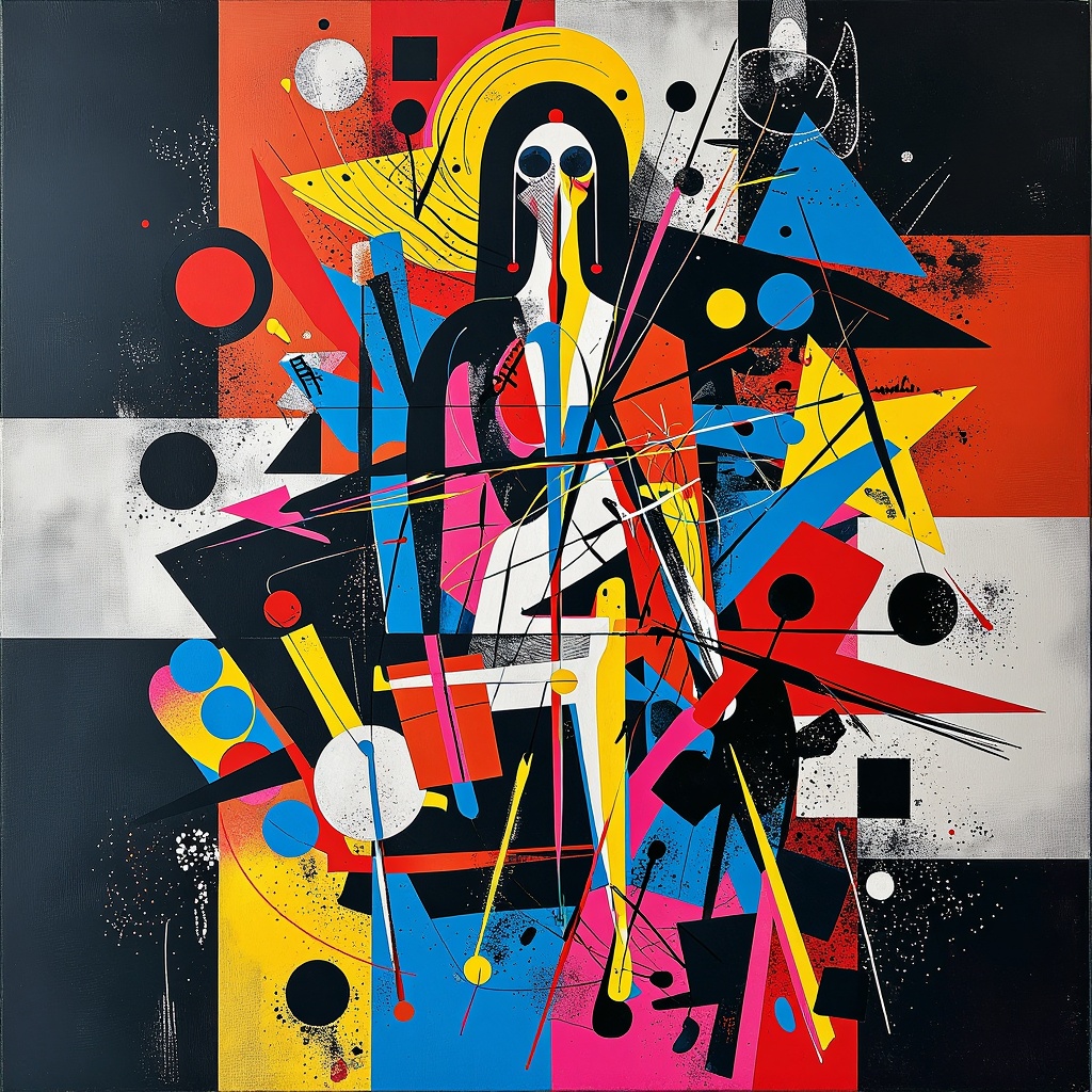 Masterpiece,  modern expressionistic: Gothic woman,  designer garments & jewelry. Maximalist painting; extreme complexity...