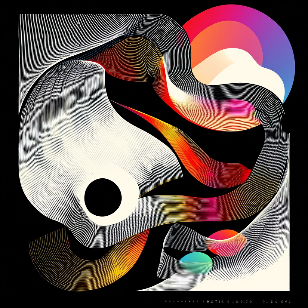 Sunset lines form,  Colorful clouds and rivers,  Fine fabric texture on Tensor.Art