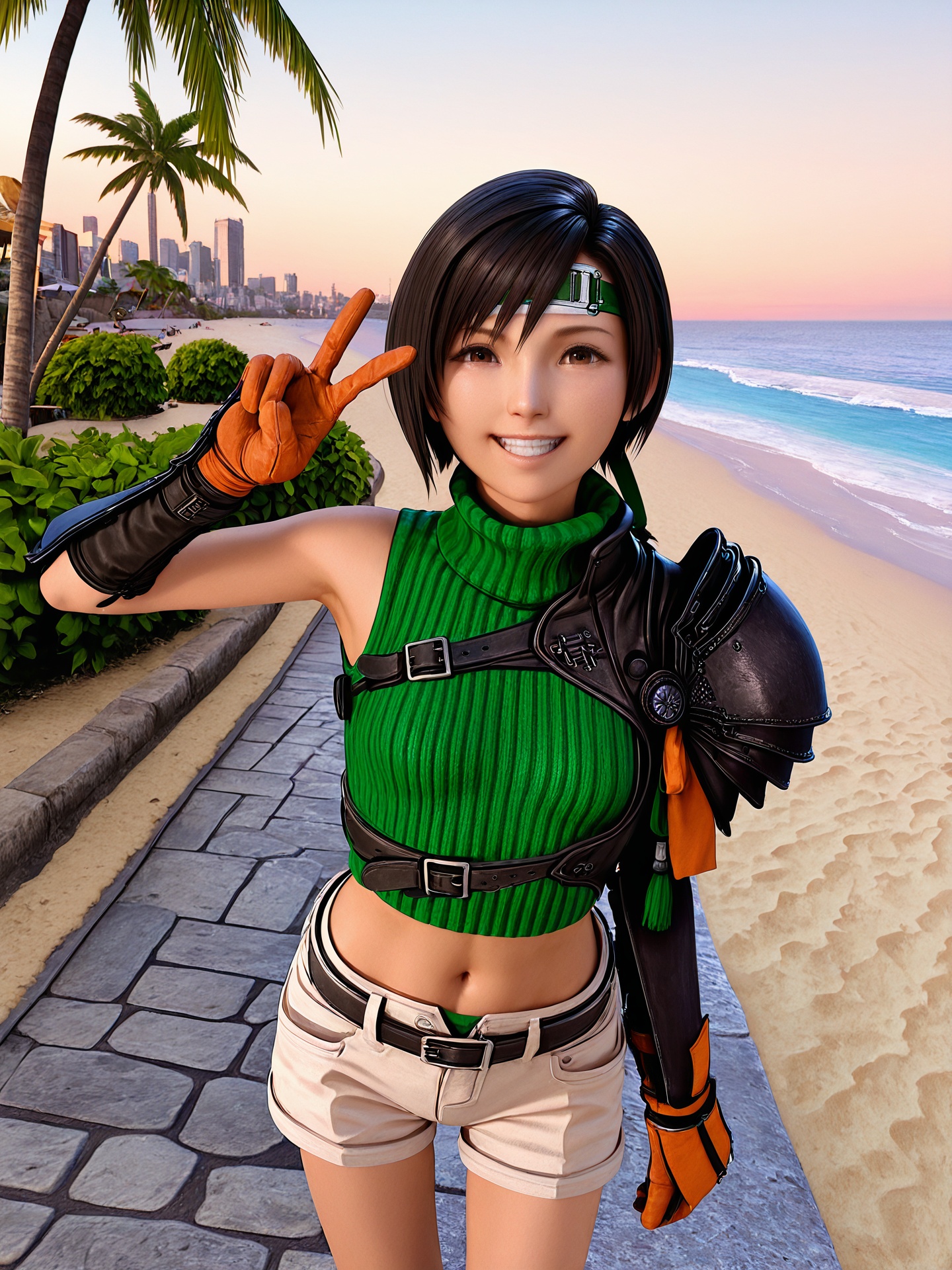 sreliata,  yuffie kisaragi,  brown eyes on Tensor.Art
