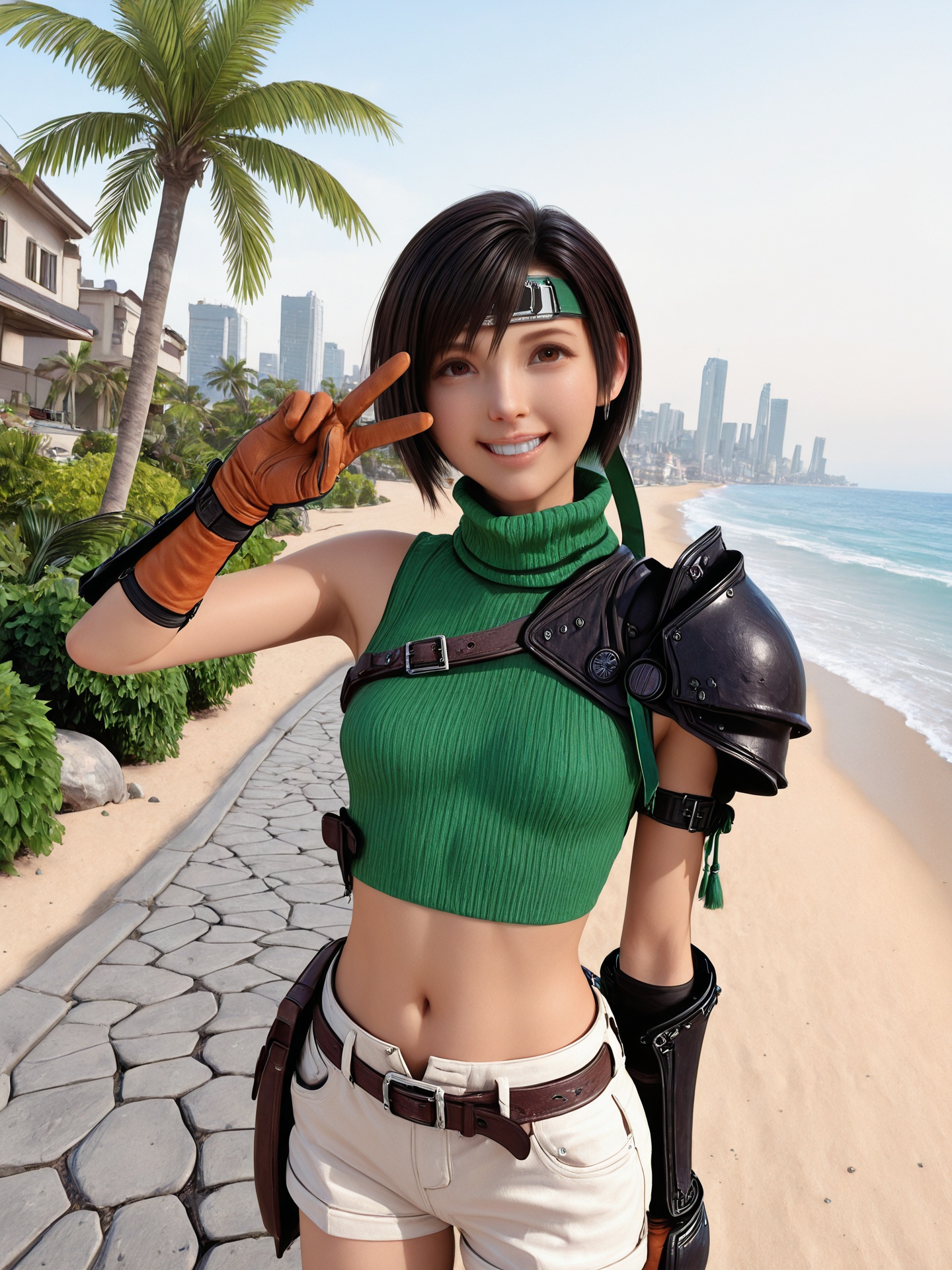 sreliata,  yuffie kisaragi,  brown eyes on Tensor.Art