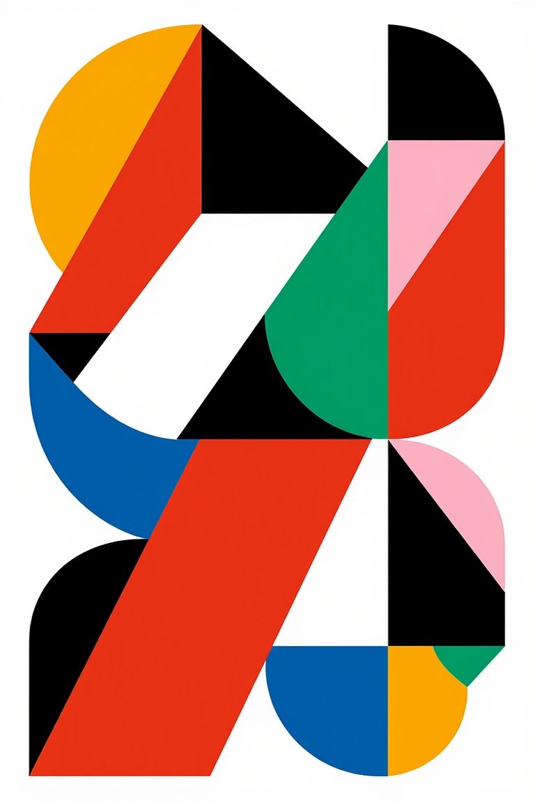 A stylized geometric ,  oumabstract on Tensor.Art
