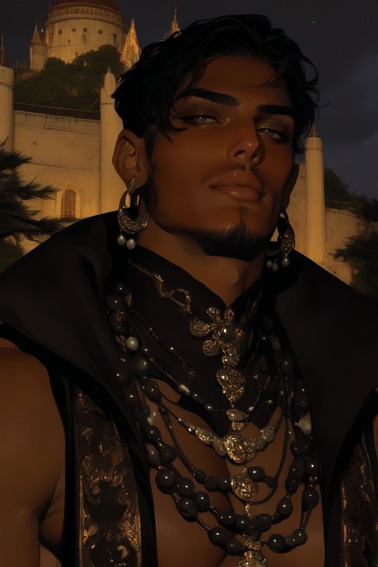 dark skin,  mature male,  very dark skin on Tensor.Art