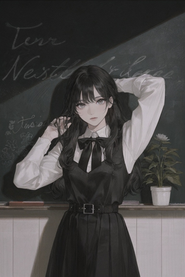 1girl,  looking at viewer,  arm behind head on Tensor.Art