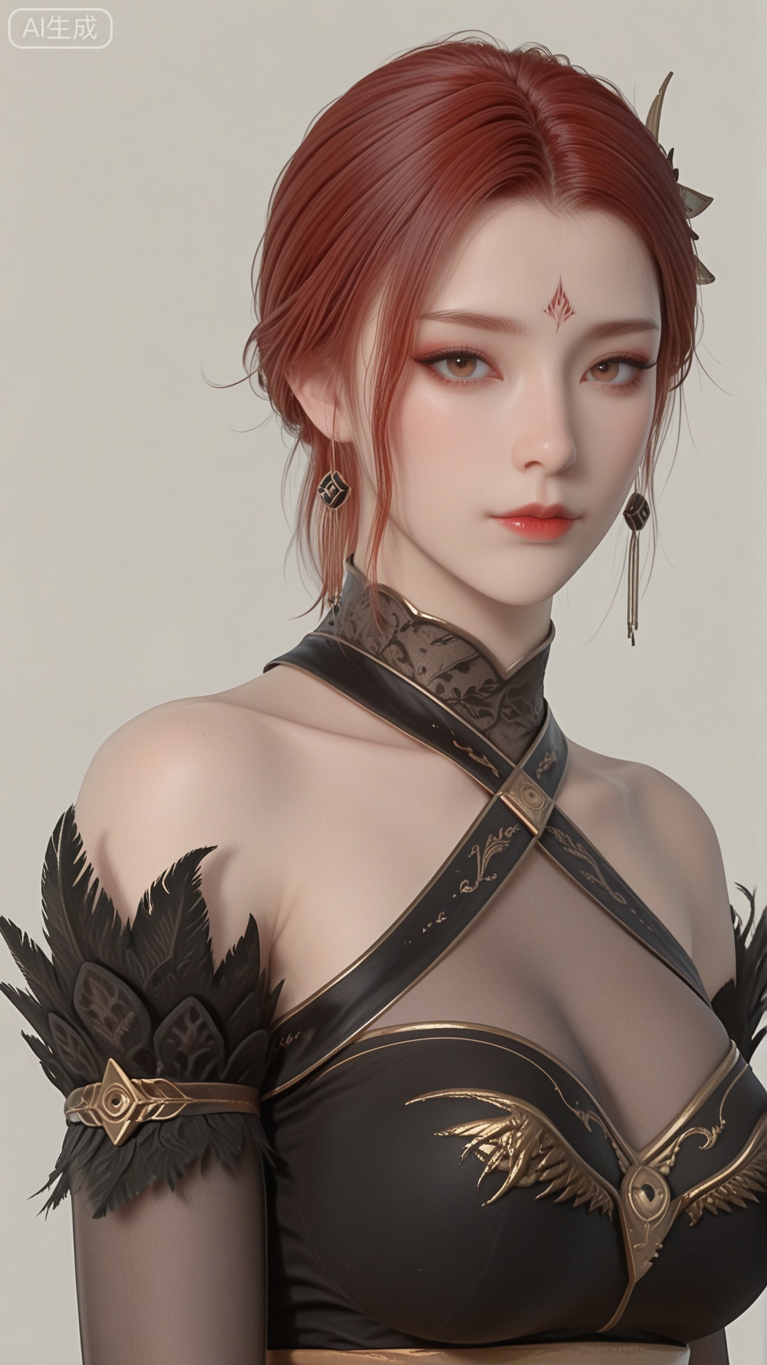 YF clothes, solo, exquisite skin, upper_body, looking at viewer, even illumination, very awa, simple background,