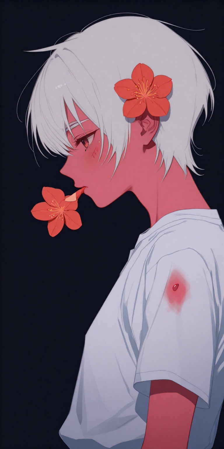 1girl,  scar,  white hair on Tensor.Art