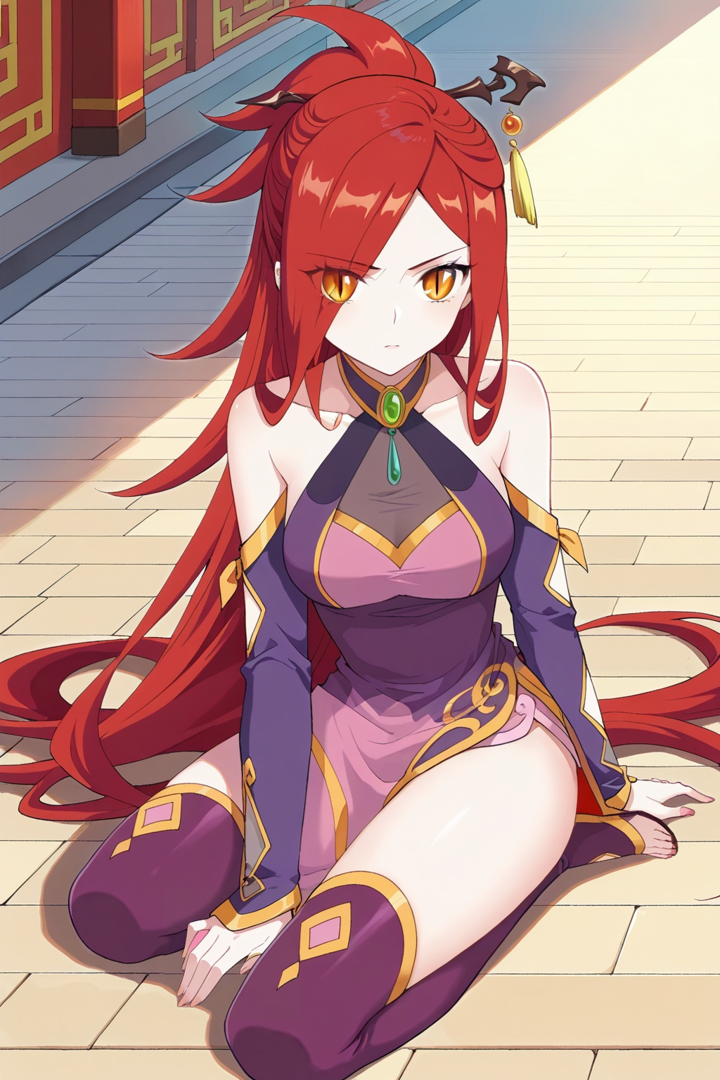 Random scene,  Random scene,  Thigh exposed on Tensor.Art