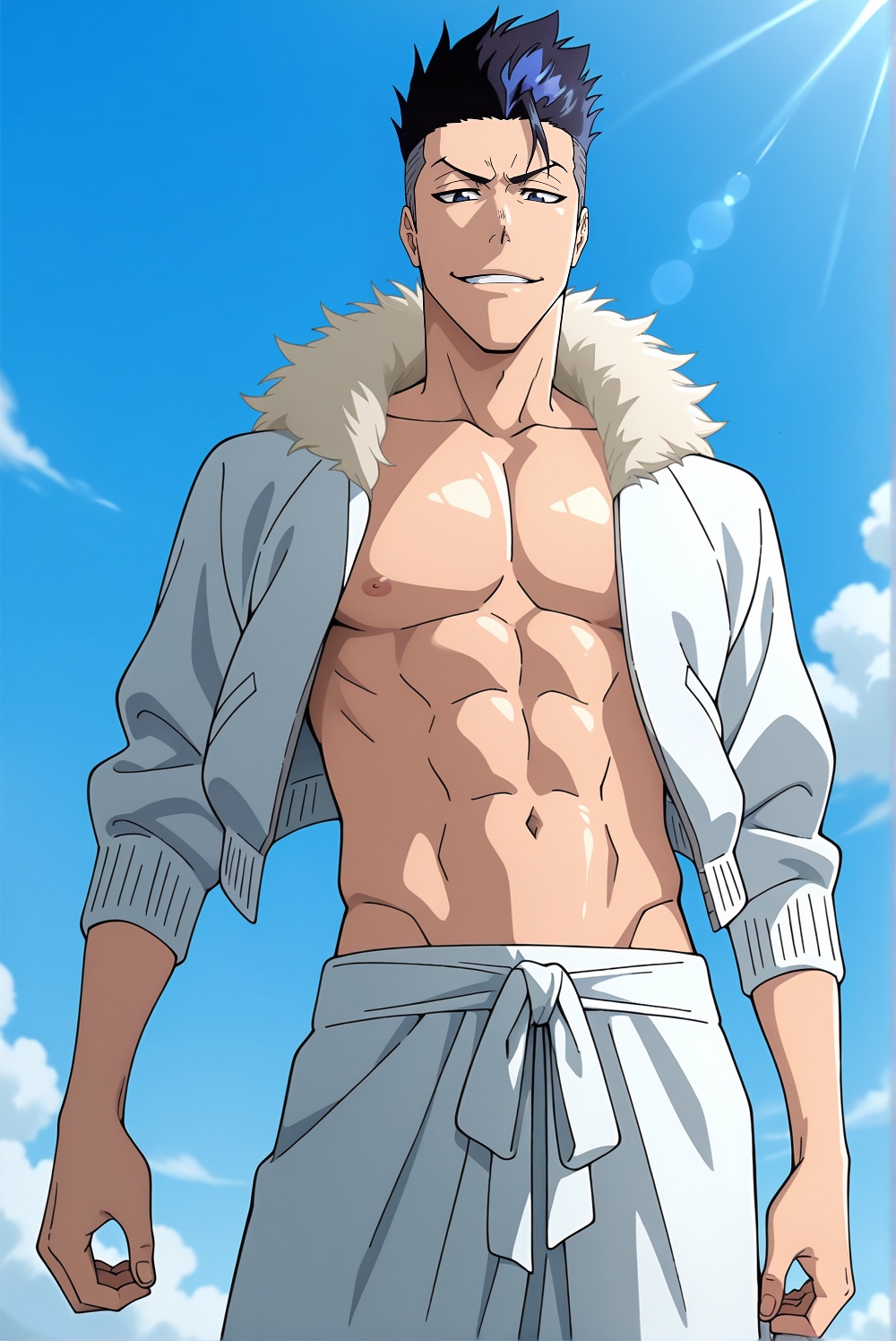 blue sky background,  masterpiece,  best quality on Tensor.Art