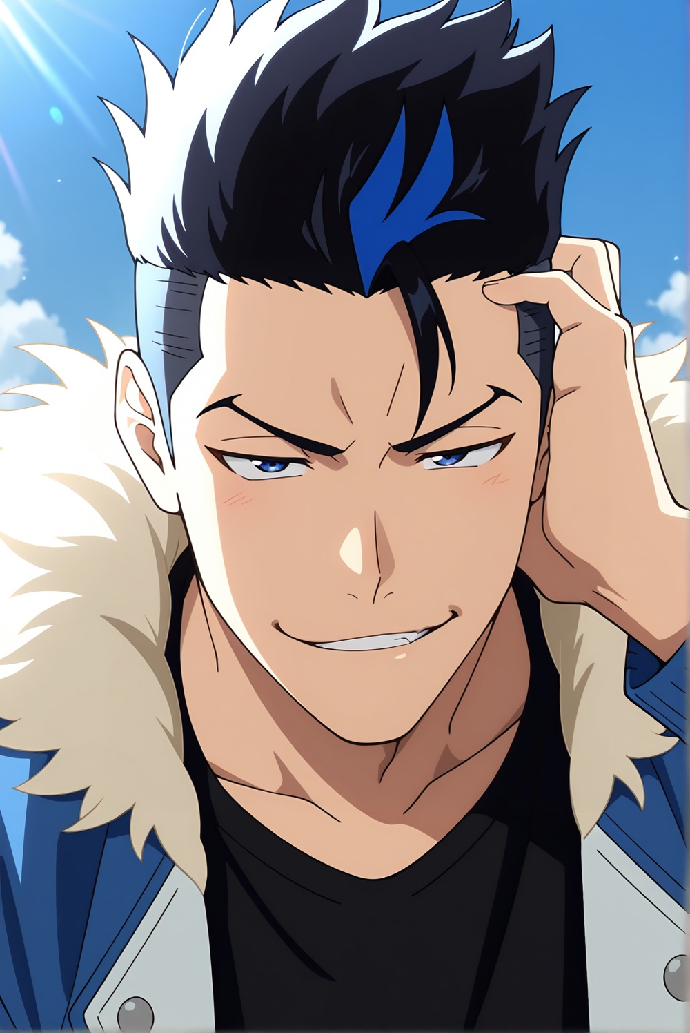 blue sky background,  masterpiece,  best quality on Tensor.Art