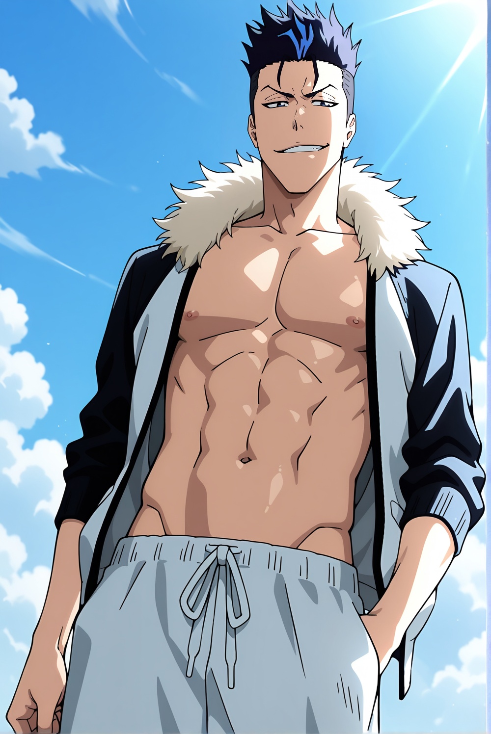 blue sky background,  masterpiece,  best quality on Tensor.Art