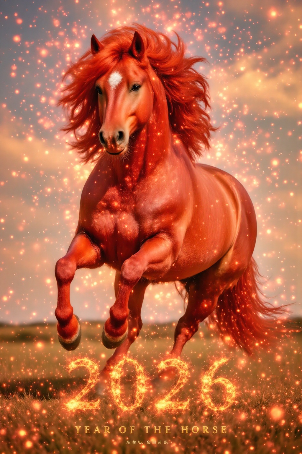 Close-up: A magnificent horse,  its mane gleaming,  its eyes deep on Tensor.Art