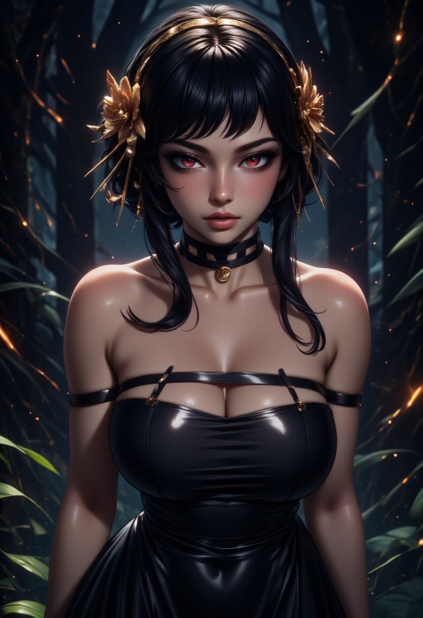 zzYor,  black hair,  red eyes on Tensor.Art