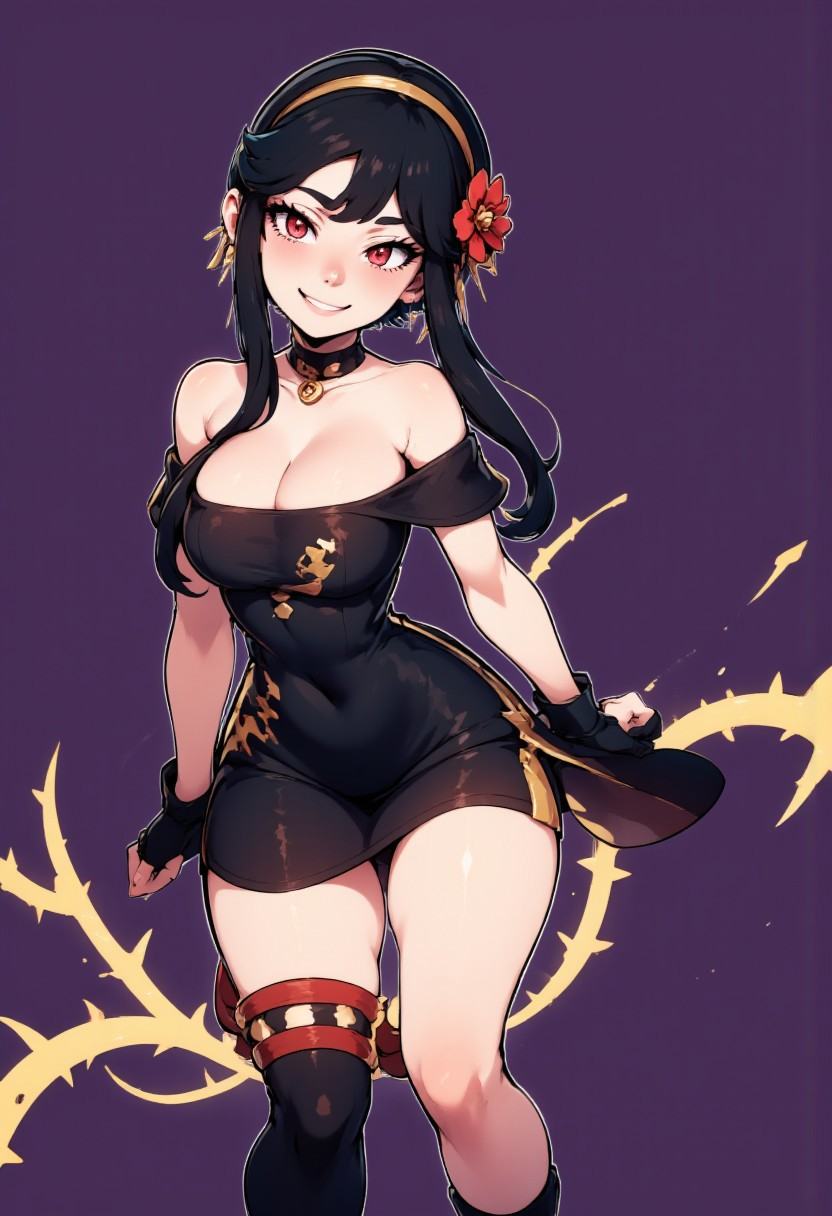 zzYor,  black hair,  red eyes on Tensor.Art