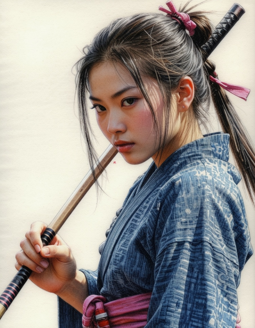 ehpencil6,  girl samurai on Tensor.Art