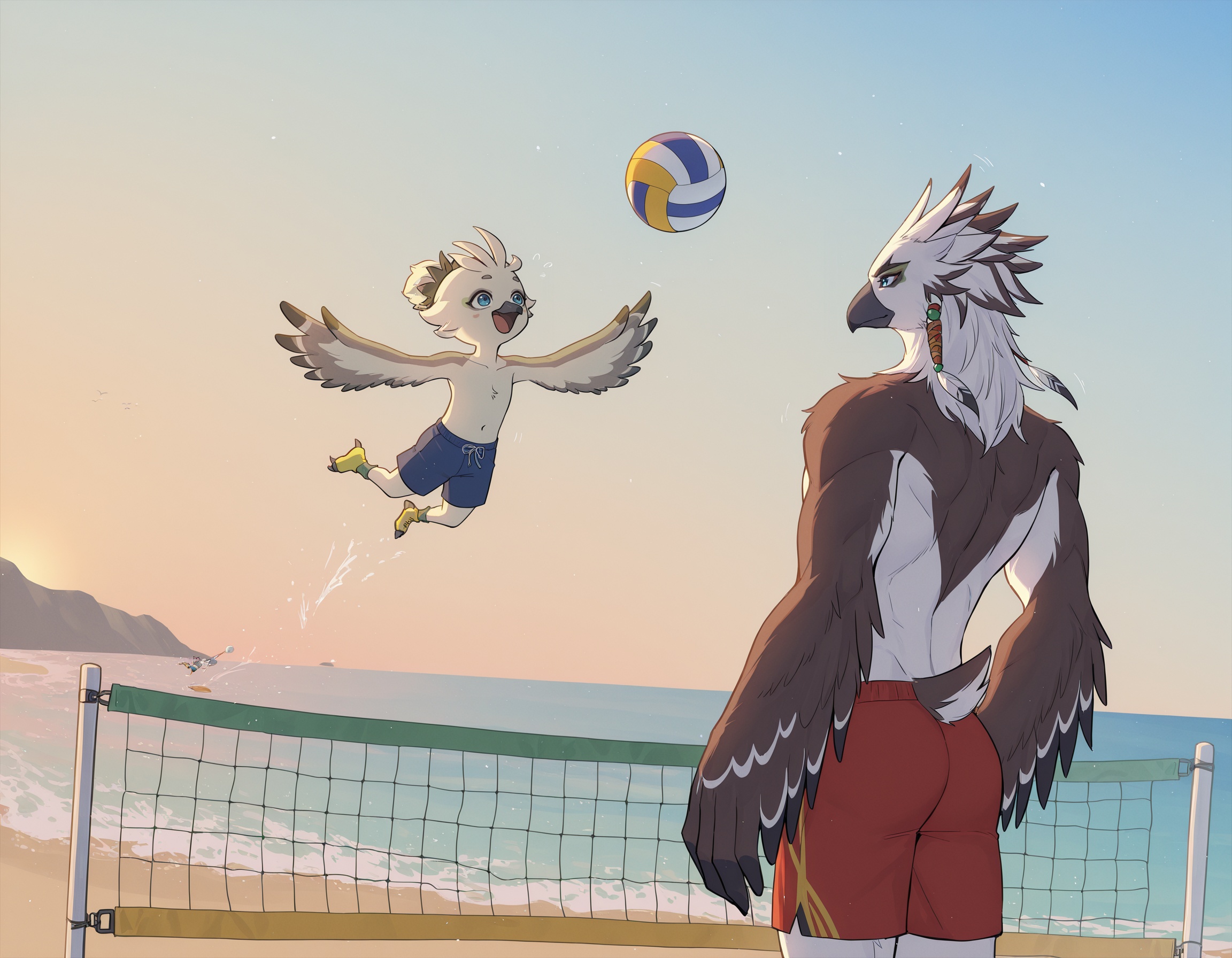 2boys,  tulin-illu,  bird boy on Tensor.Art