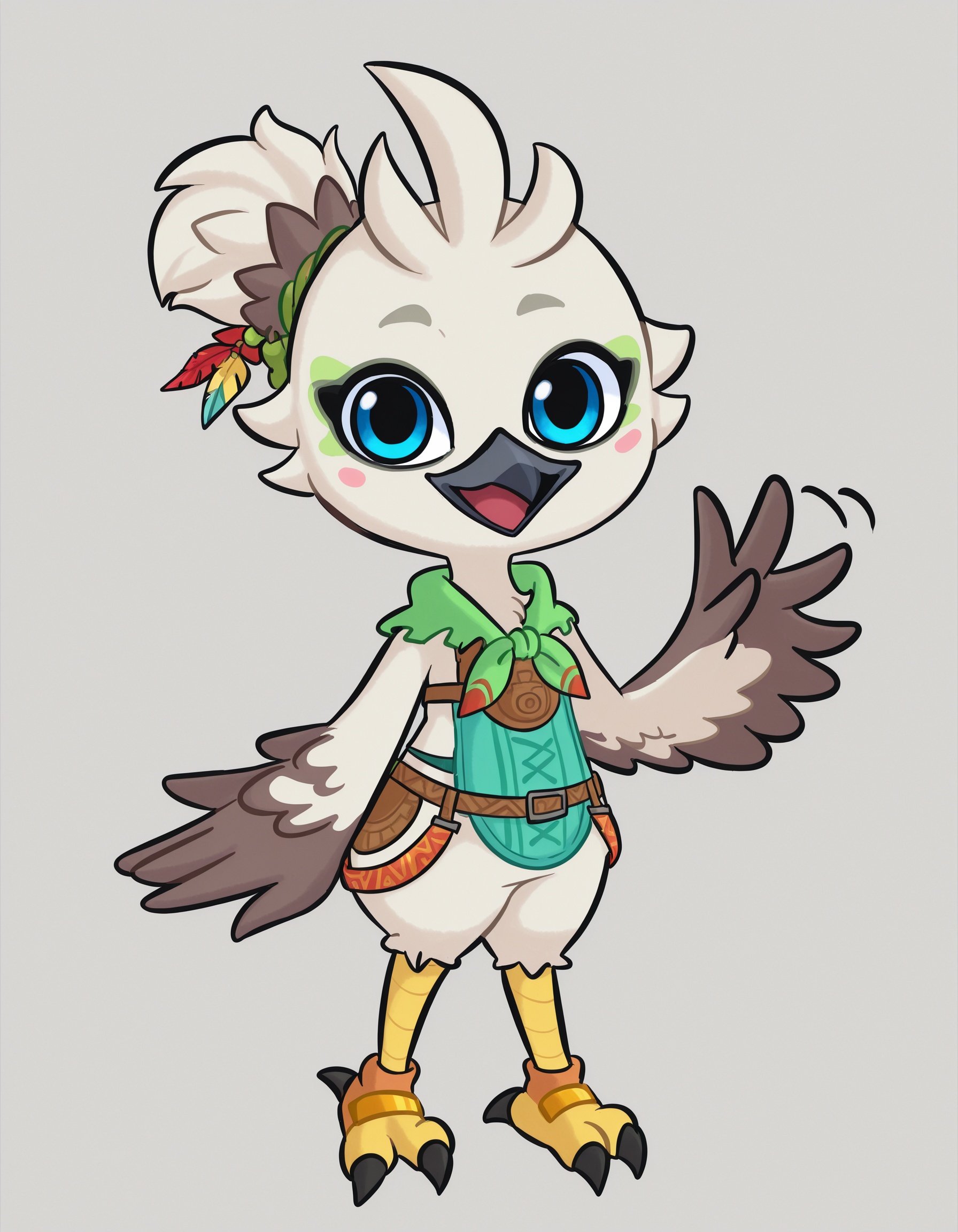 gaturo style,  tulin-illu,  bird boy on Tensor.Art