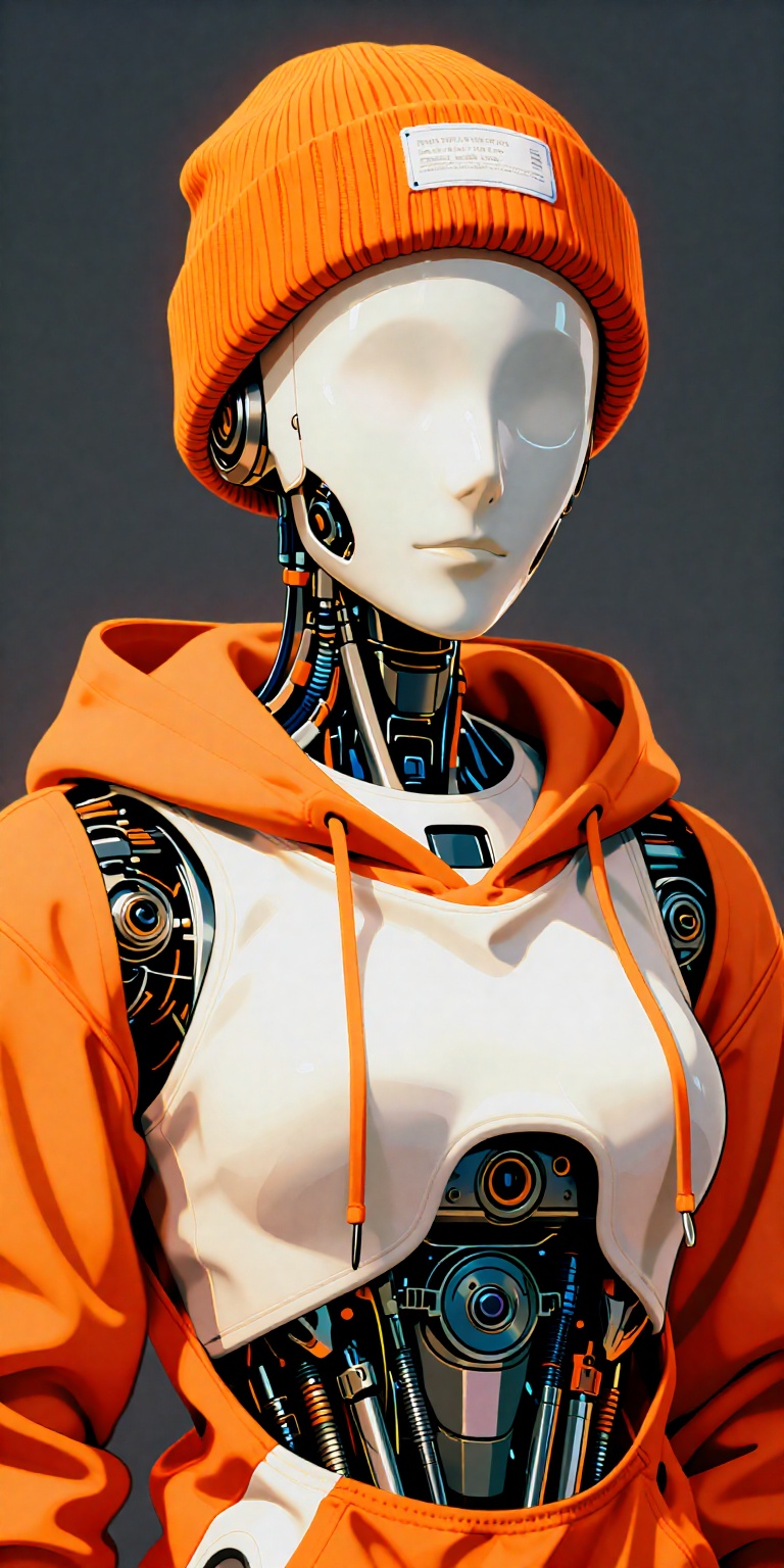 Create a highly detailed,  CGI-rendered photograph featuring an advanced humanoid robot with a sleek,  white on Tensor.Art