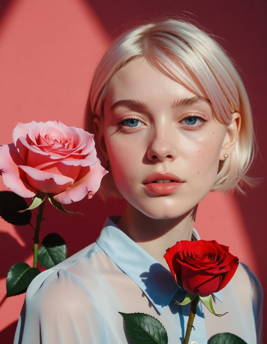 ehleica,  1girl,  flower on Tensor.Art