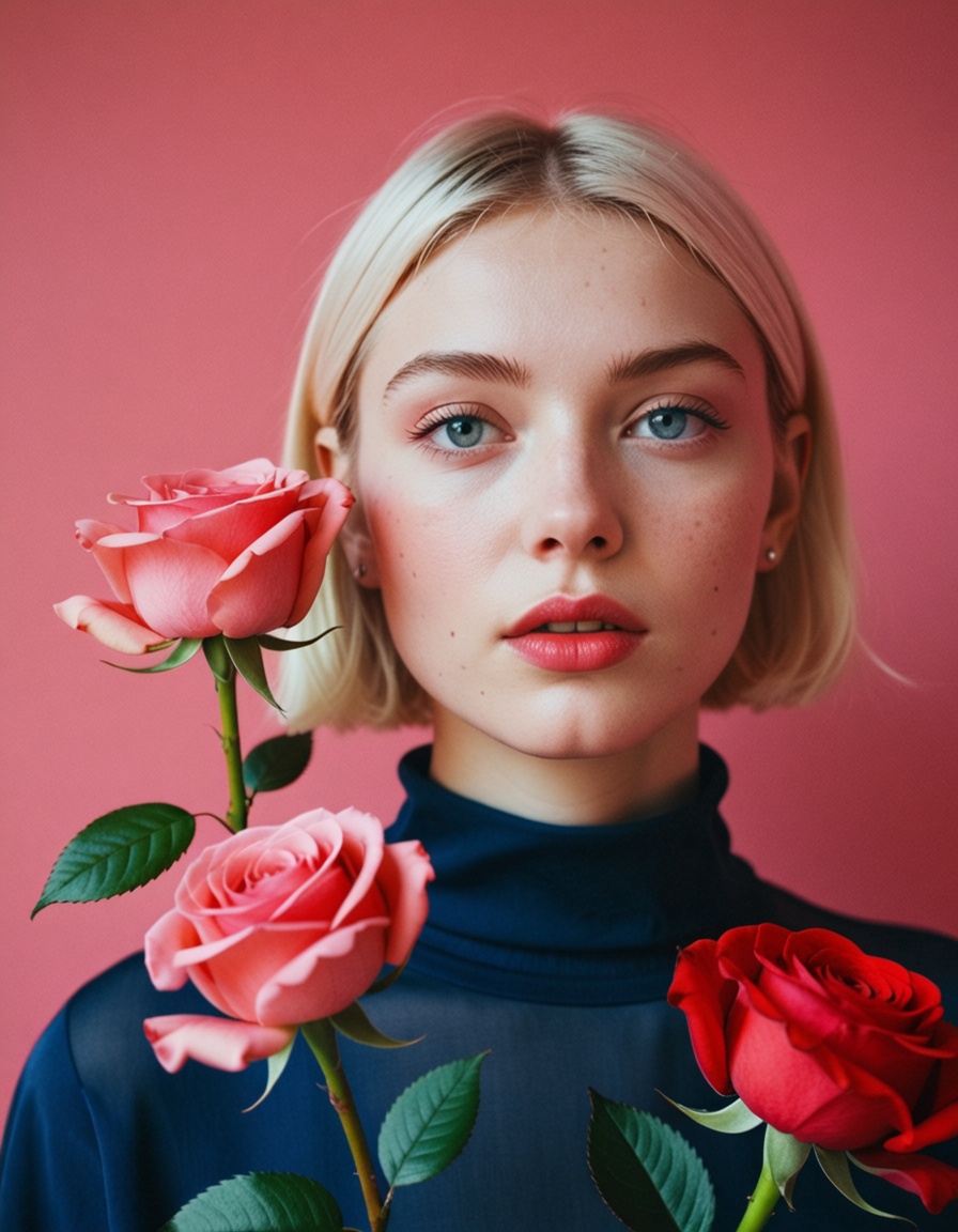 ehleica,  1girl,  flower on Tensor.Art