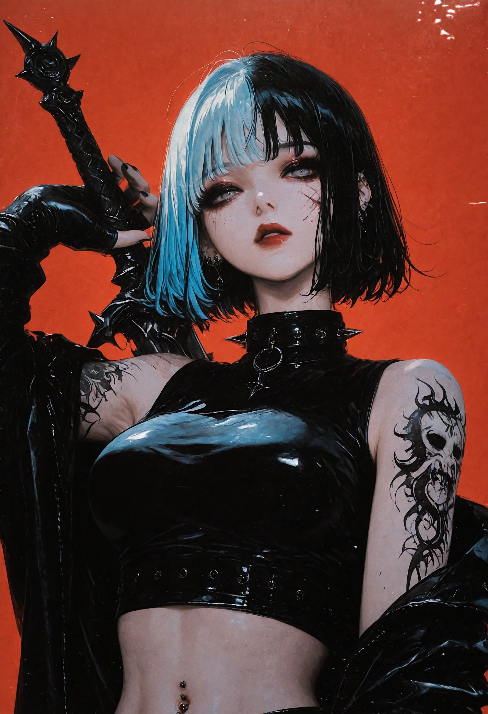 ovr2,  1girl,  piercing on Tensor.Art