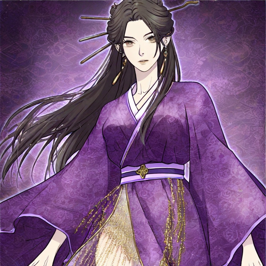long hair,  black hair,  partially tied hair on Tensor.Art