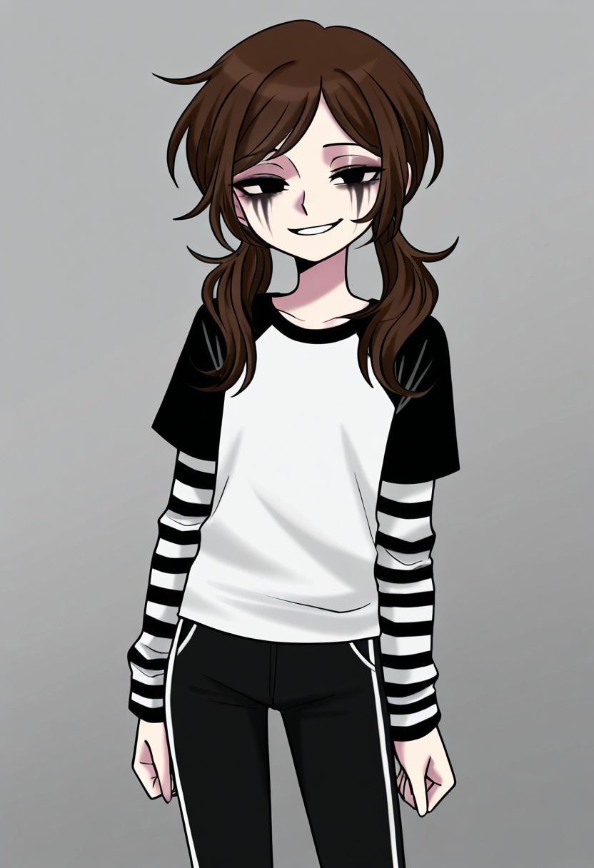 anime style,  young woman,  slim body on Tensor.Art