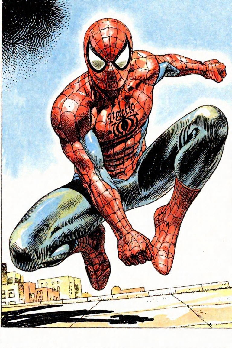 An illustration of Spider-Man on Tensor.Art