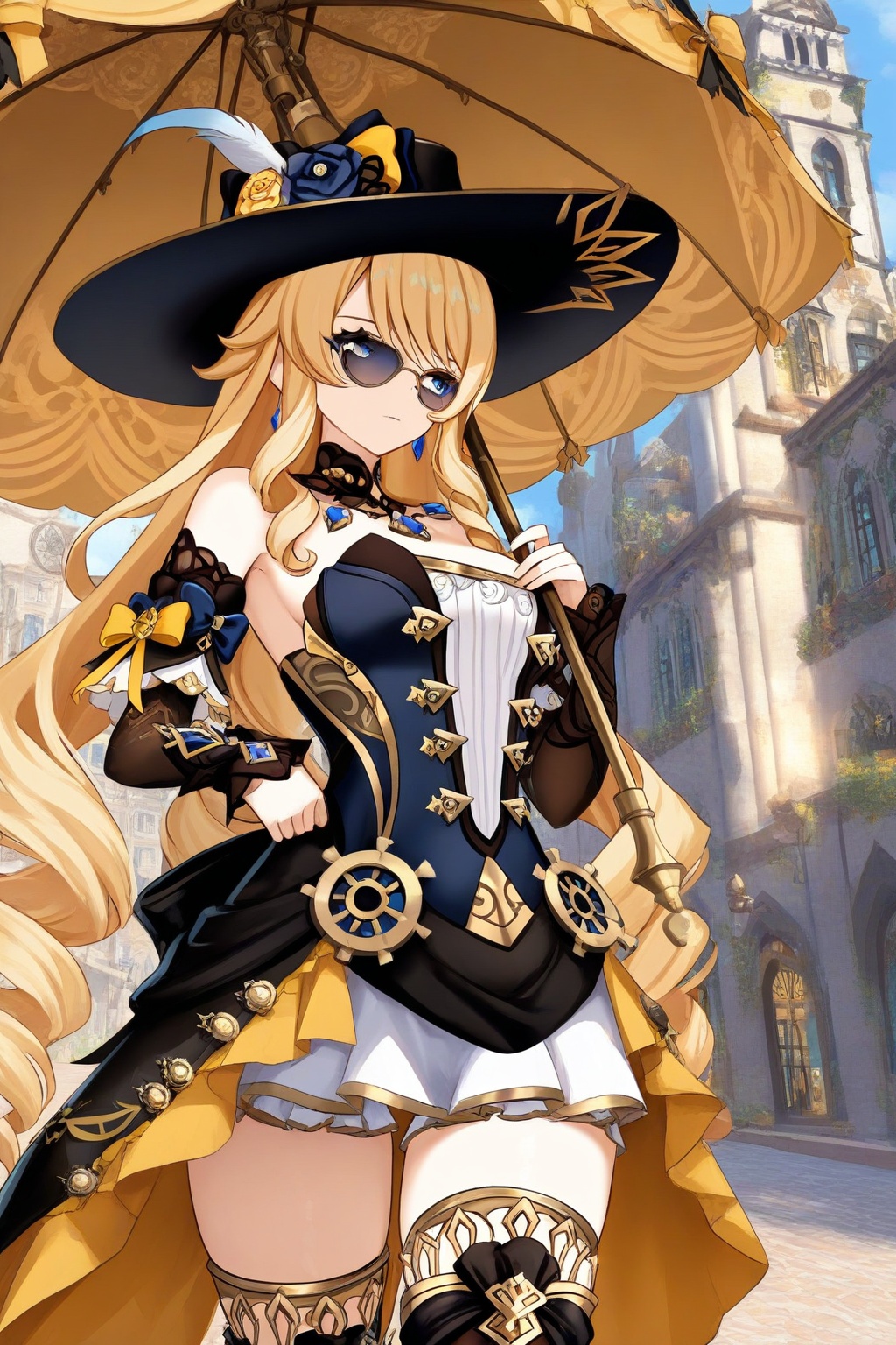 1girl,  solo,  navia (genshin impact) on Tensor.Art