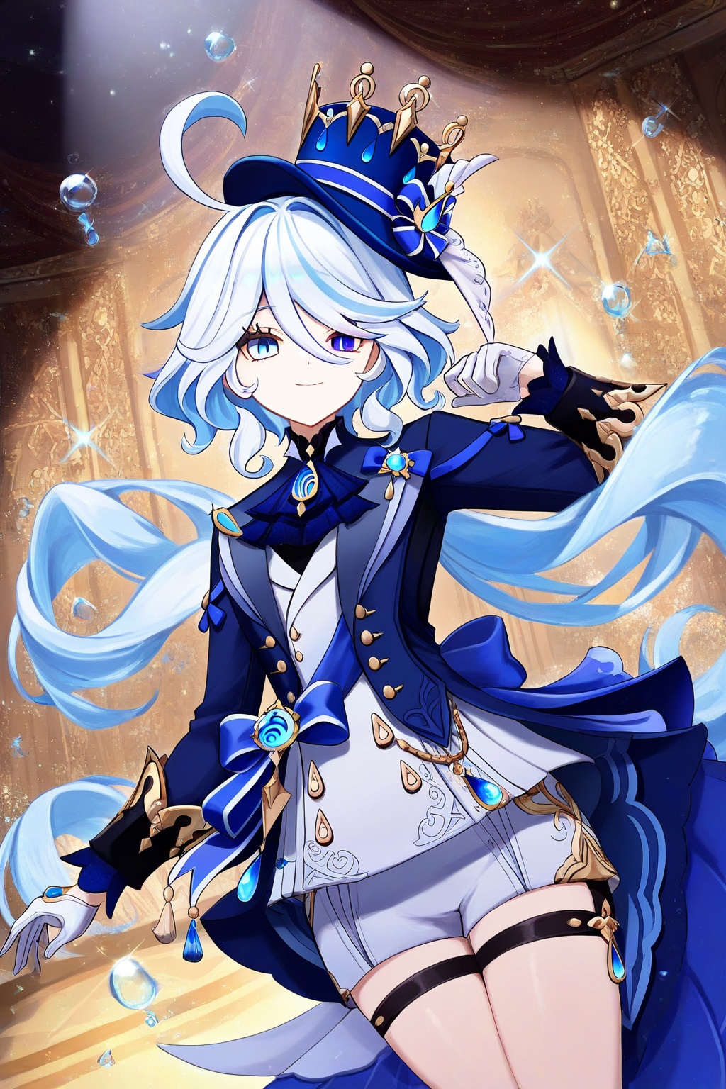 1girl,  solo,  furina (genshin impact) on Tensor.Art