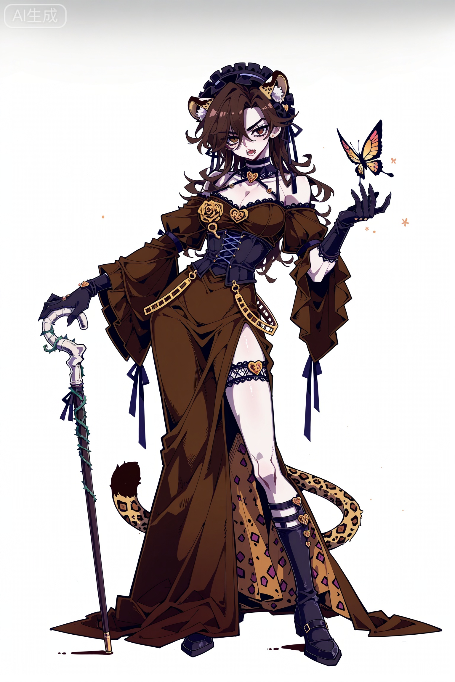 Solo, whole body, mature_monster_boy, monster_headdress, monster_clothes,

White background, monochrome theme, outline: 1.2

araki_hirohiko_(style),muscular ,jojo_no_kimyou_na_bouken,jojo,//

Line art, masterpiece, the best quality, extremely exquisite and beautiful,

Huge file size, amazing quality,multicolored hair,,(imazawa:1.1),(maccha_(mochancc):0.3),(ningen_mame:0.8),(mochizuki_kei:0.75),
//
1boy,cleavage,standing,araki_hirohiko_(style),muscular ,jojo_no_kimyou_na_bouken,jojo,
White background, full body monster, 1girl, dark brown curly hair with green vines and golden butterfly decoration, golden slit pupils, sharp fangs, leopard ears and scaly tail, clawed fingers, tattered emerald green and brown vintage dress, long black gloves, bone cane decorated with thorns, pale skin with dark vein pattern, aristocratic elegance, gothic horror style, high details, cinematic lighting