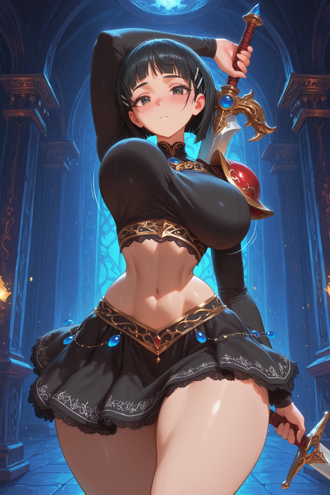 1girl,  suguha,  Black hair on Tensor.Art