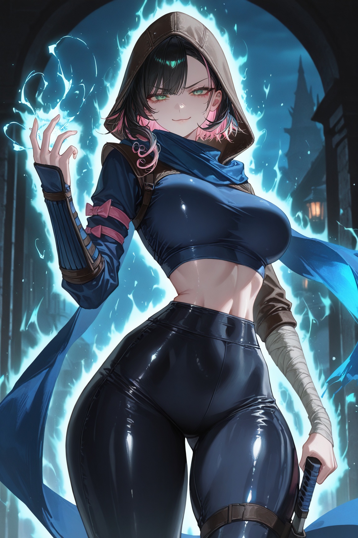1girl,  kunoichi,  black hair on Tensor.Art