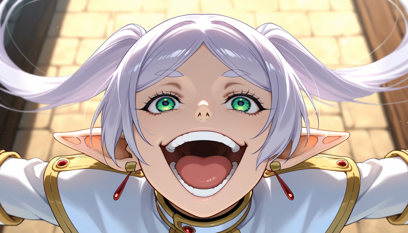 from above,  1girl,  open mouth on Tensor.Art