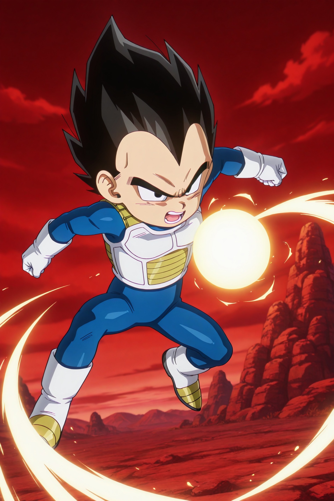 vegeta,  black hair,  black eyes on Tensor.Art